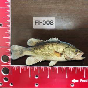 UV Printed Leatherette Large Mouth Bass Patch FI-008