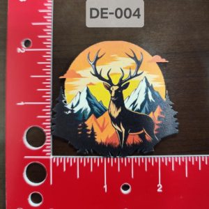 UV Printed Leatherette Mule Deer Patch DE-004
