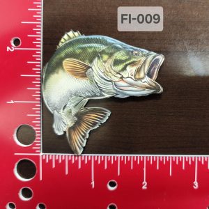 UV Printed Leatherette Large Mouth Bass Patch FI-009