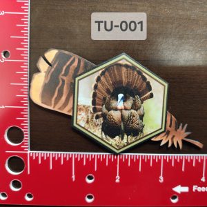 UV Printed Leatherette Turkey  Feather Patch TU-001