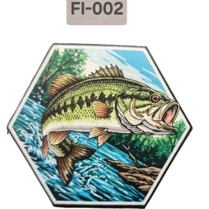 UV Printed Leatherette Fish Patch FI-002