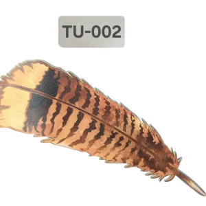 UV Printed Leatherette Turkey  Feather Patch TU-002