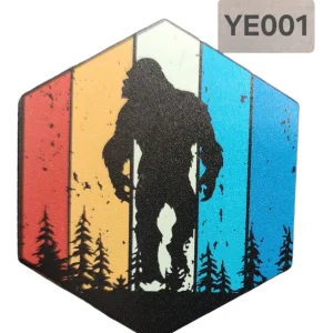 UV Printed Leatherette Yeti Patch YE-001