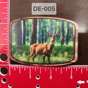 UV Printed Leatherette Deer in the woods Patch DE-005