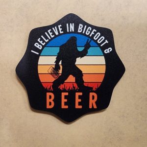UV Printed Leatherette I belived in bigfoot and beer Patch YE-002