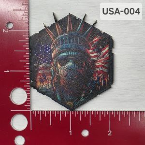 UV Printed Leatherette  Lady Liberty Graffiti  Patch USA-004