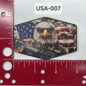 UV Printed Bald Eagle 2a   Patch 2 USA-007