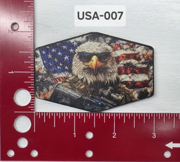 UV Printed Bald Eagle 2a   Patch 2 USA-007