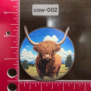 UV Printed Highland Cow Patch Cow-002