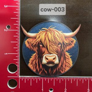 UV Printed Highland cow Patch Cow-003