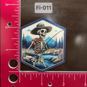 UV Printed Skeleton Fishing Patch FI-011