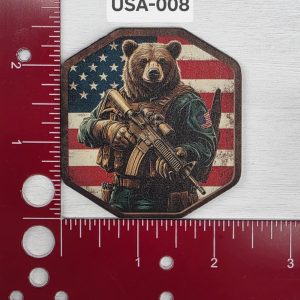 UV Printed 2A Bear Patch US-008