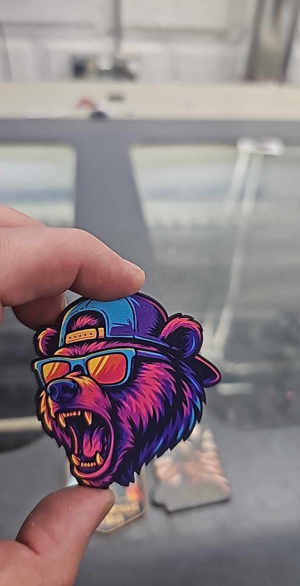 UV Printed Leatherette Retro Bear BE-002 - Image 2