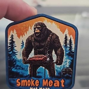 UV Printed Smoke Meat Not Meth Yeti Patch BBQ-001