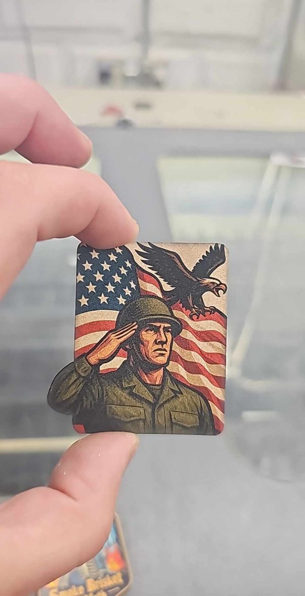 UV Printed Solider Salute Patch USA-011 - Image 2