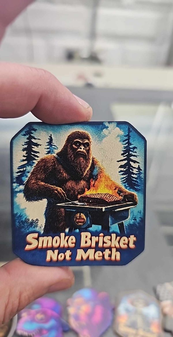 UV Printed Smoke Brisket Not Meth Yeti Patch BBQ-002