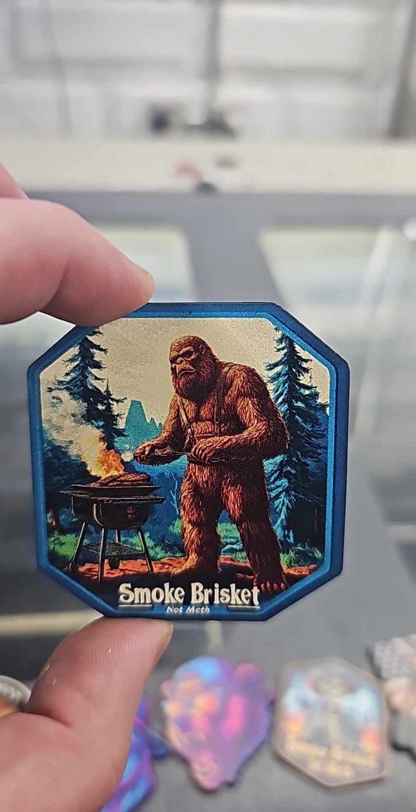 UV Printed Smoke Brisket Not Meth Yeti Patch BBQ-003