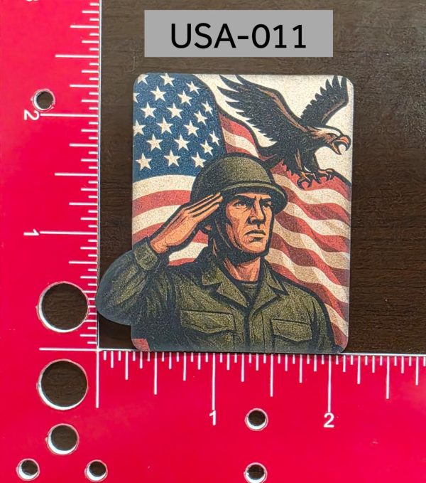 UV Printed Solider Salute Patch USA-011