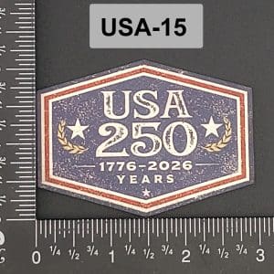Knight Time Kreations™ USA 250 Anniversary UV Printed Adhesive Patch (1776–2026)