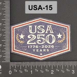 Knight Time Kreations™ USA 250 Anniversary UV Printed Adhesive Patch (1776–2026)
