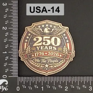 USA-14 USA 250 Years – 1776–2026 UV Printed Patch | “We The People” Patriotic Adhesive Patch