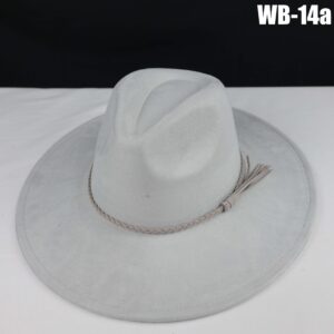 Vegan Suede Wide Brim Western Hat