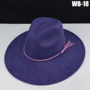 Vegan Suede Wide Brim Western Hat