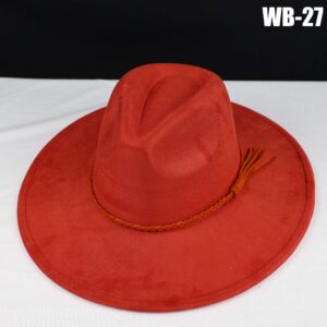 Vegan Suede Wide Brim Western Hat