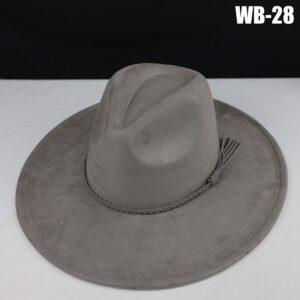 Vegan Suede Wide Brim Western Hat