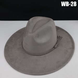 Vegan Suede Wide Brim Western Hat