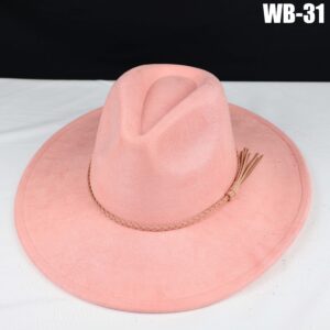 Vegan Suede Wide Brim Western Hat