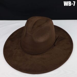 Vegan Suede Wide Brim Western Hat