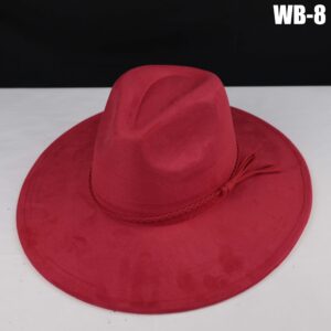 Vegan Suede Wide Brim Western Hat