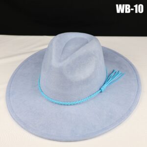 Vegan Suede Wide Brim Western Hat