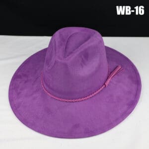Vegan Suede Wide Brim Western Hat