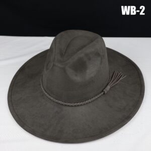 Vegan Suede Wide Brim Western Hat