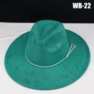 Vegan Suede Wide Brim Western Hat