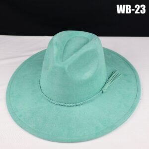 Vegan Suede Wide Brim Western Hat