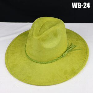 Vegan Suede Wide Brim Western Hat