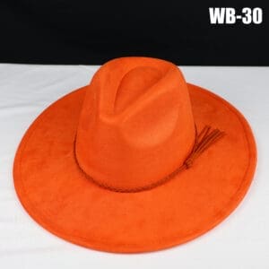 Vegan Suede Wide Brim Western Hat