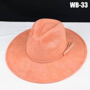 Vegan Suede Wide Brim Western Hat