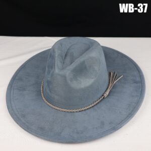 Vegan Suede Wide Brim Western Hat