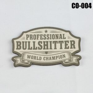 Professional Bullshitter World Champion Patch - UV Printed Leatherette