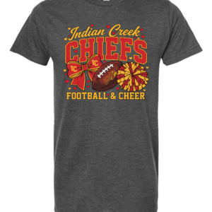 Chiefs Football & Cheer Charcoal T Shirt