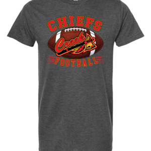 Chiefs Football Logo 2 Charcoal T Shirt