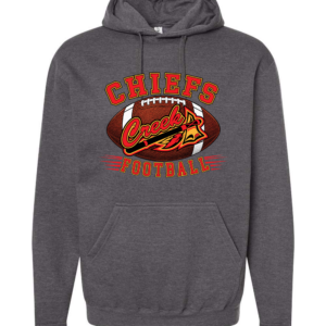 Chiefs Football Logo 2 Charcoal Hoodie