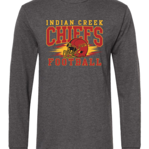 Chiefs Football Logo 1 Charcoal Long Sleeve Shirt