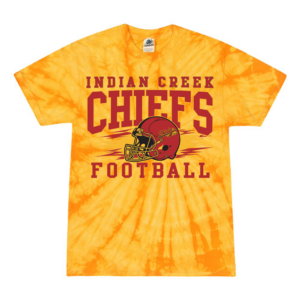 Chiefs Football Logo 1 Gold Tiedye T Shirt