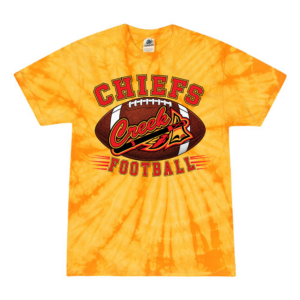 Chiefs Football Logo 2 Gold Tiedye T Shirt