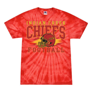 Chiefs Football Logo 1 Red Tiedye T Shirt